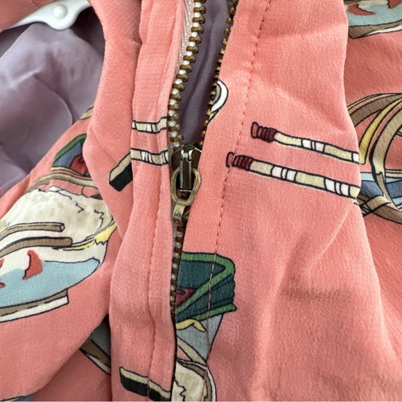 90 TAPP New York Vintage Silk Asian Rice Print Vest - Picture 7 of 8